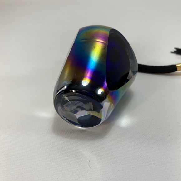 Vtg Royal Limited Cobalt Crystal Perfume Atomizer Bottle Iridescence Tassel - Picture 7 of 16